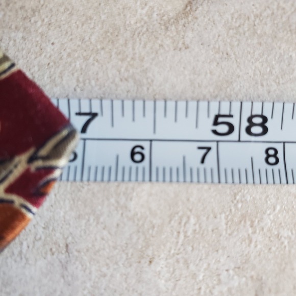 Vintage‎ Christian Dior Monsieur Neck Tie Silk Red Drops Length 57" Width 3.75" - Picture 7 of 7